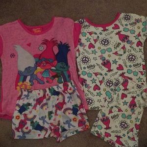 Trolls Pajamas Size Small and 6